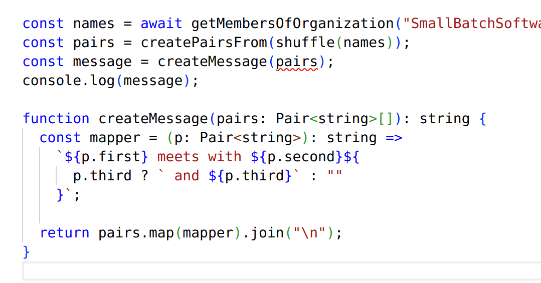 createMessage has a type error